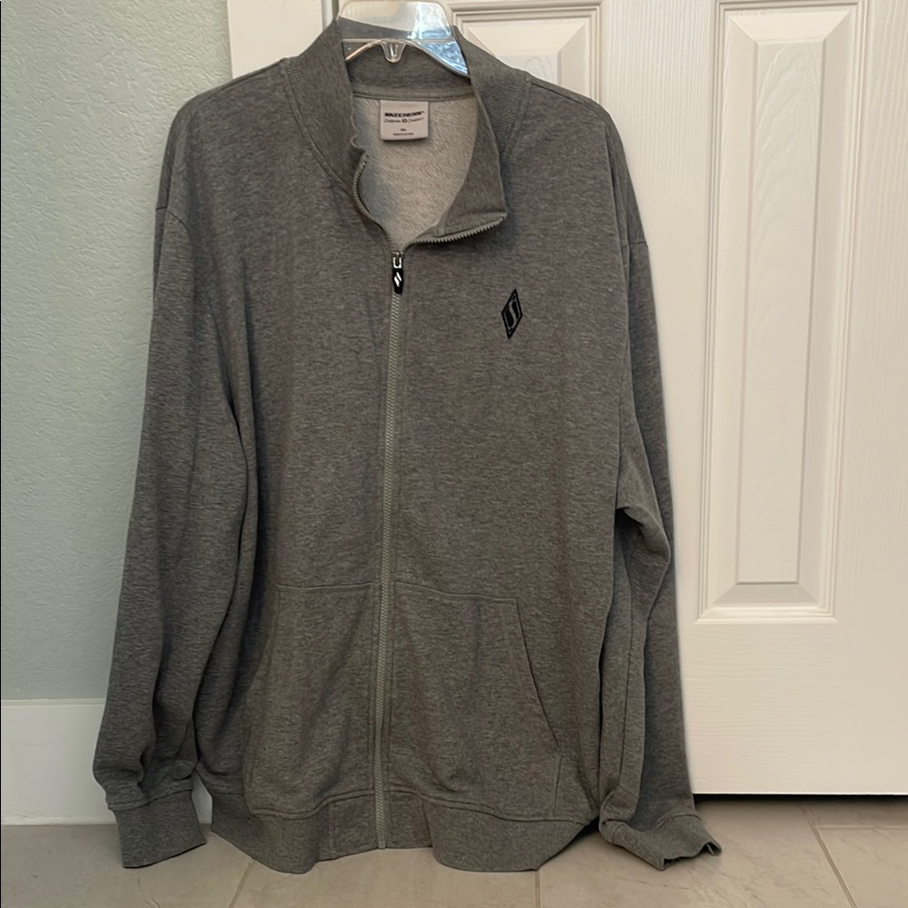 Men's Gray Full-Zip Sweater